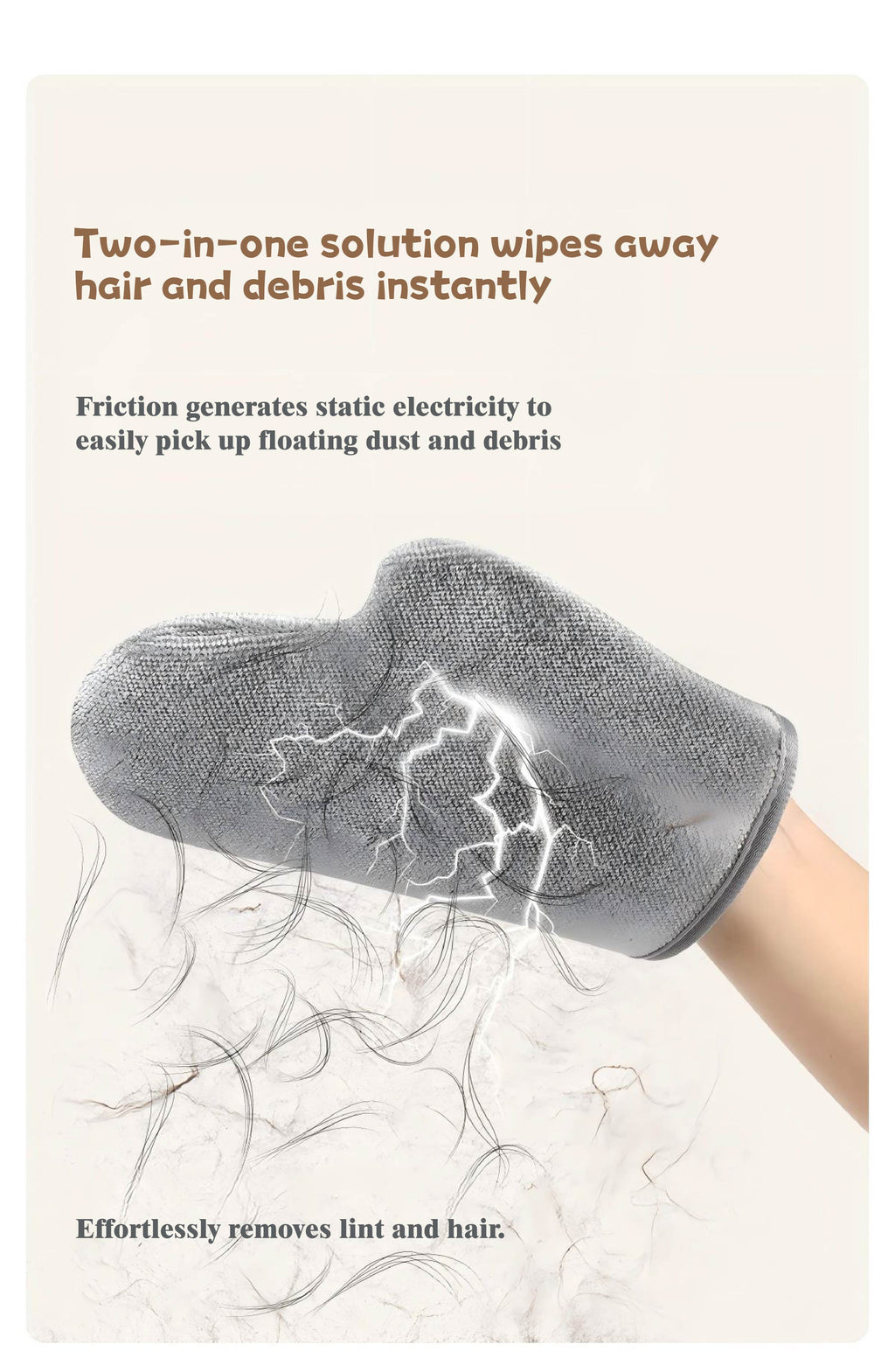 Say Goodbye to Pet Hair – Static Hair Removal Glove for Clothes, Furniture & Pets