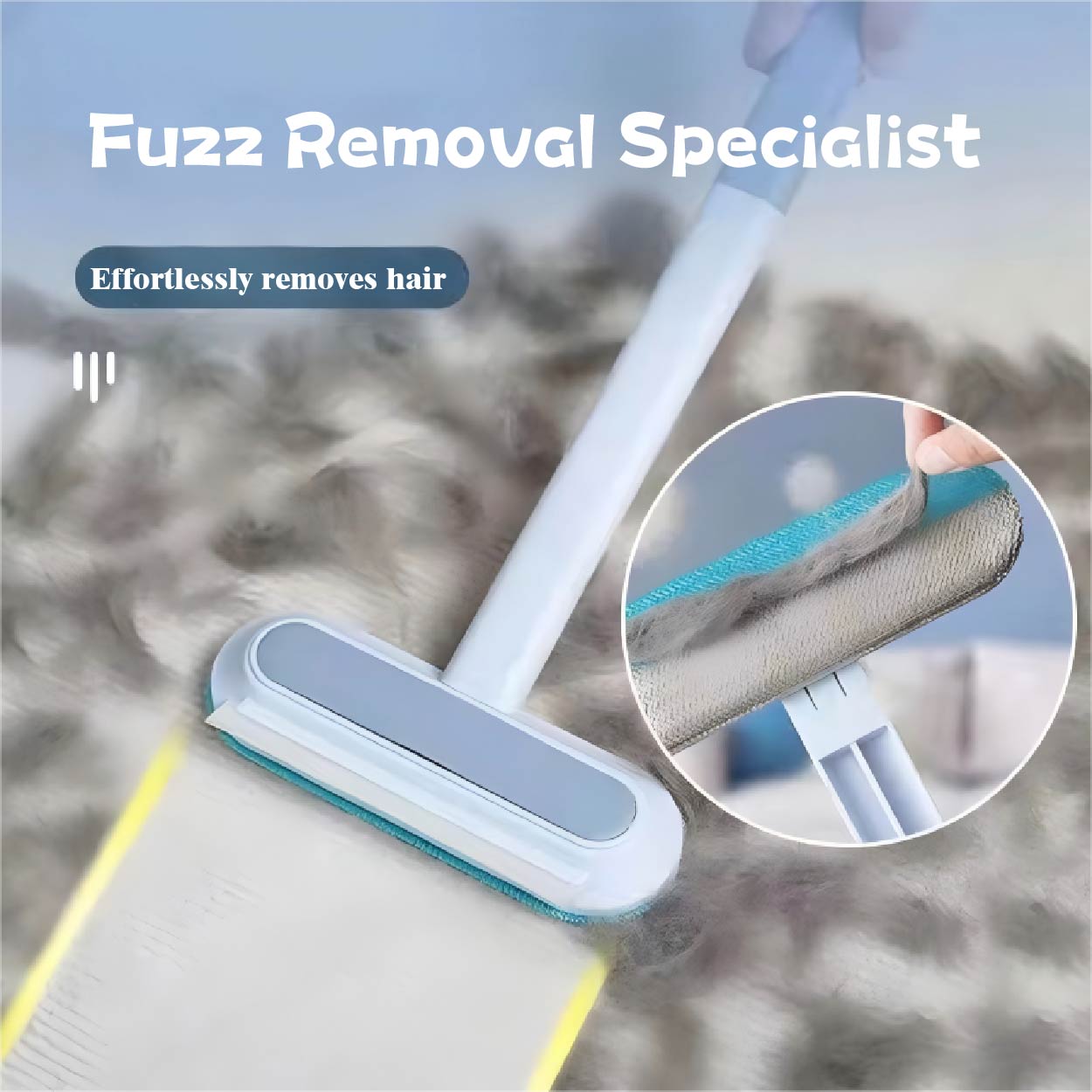 4-in-1 Pet Hair Remover & Lint Brush – Cat & Dog Fur Cleaning Tool for Furniture, Carpets & Bedding