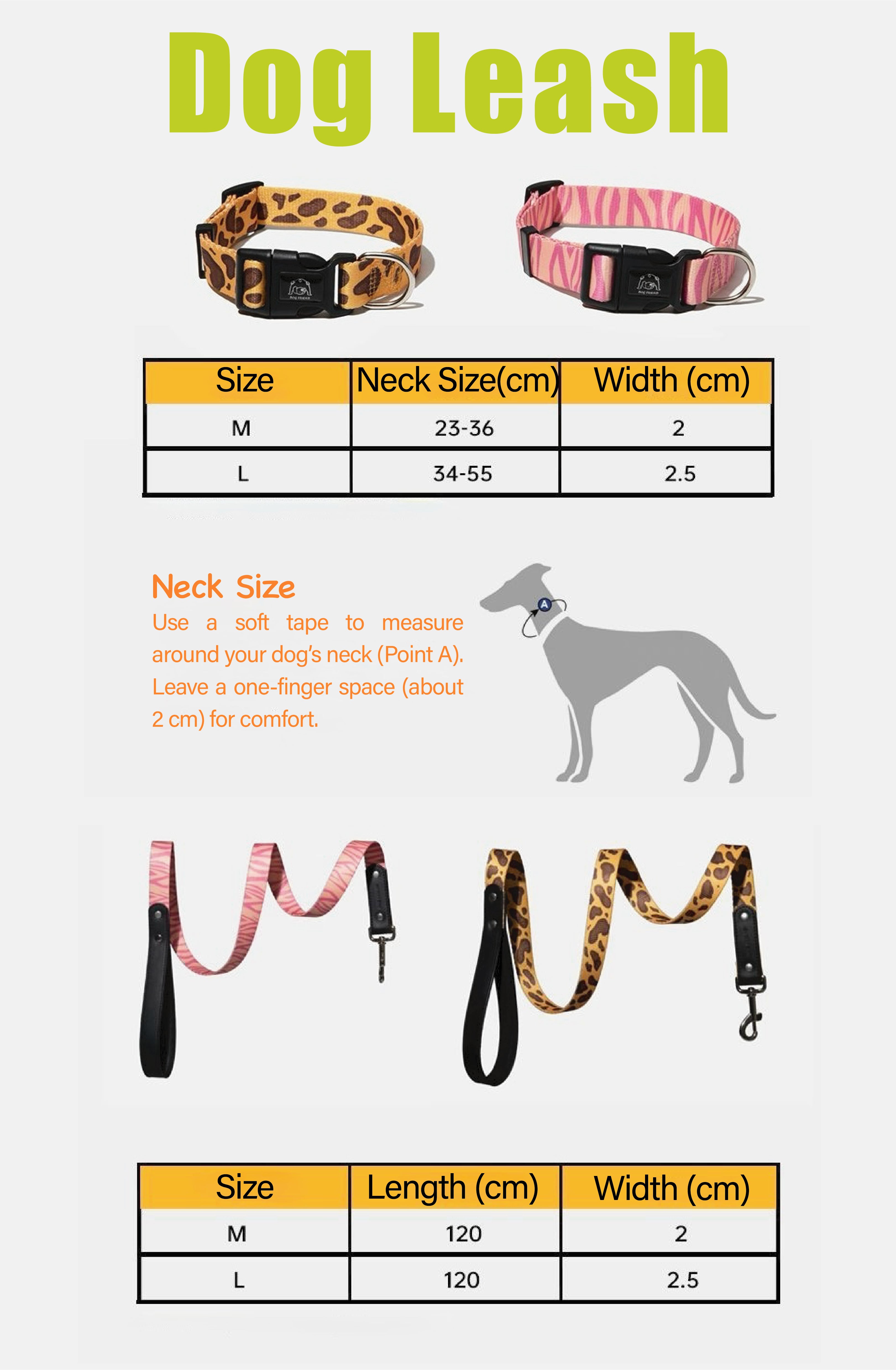 Stylish Animal-Print Dog Leash – No Pull, No Tangle, Soft-Grip Handle | Leopard & Zebra Design