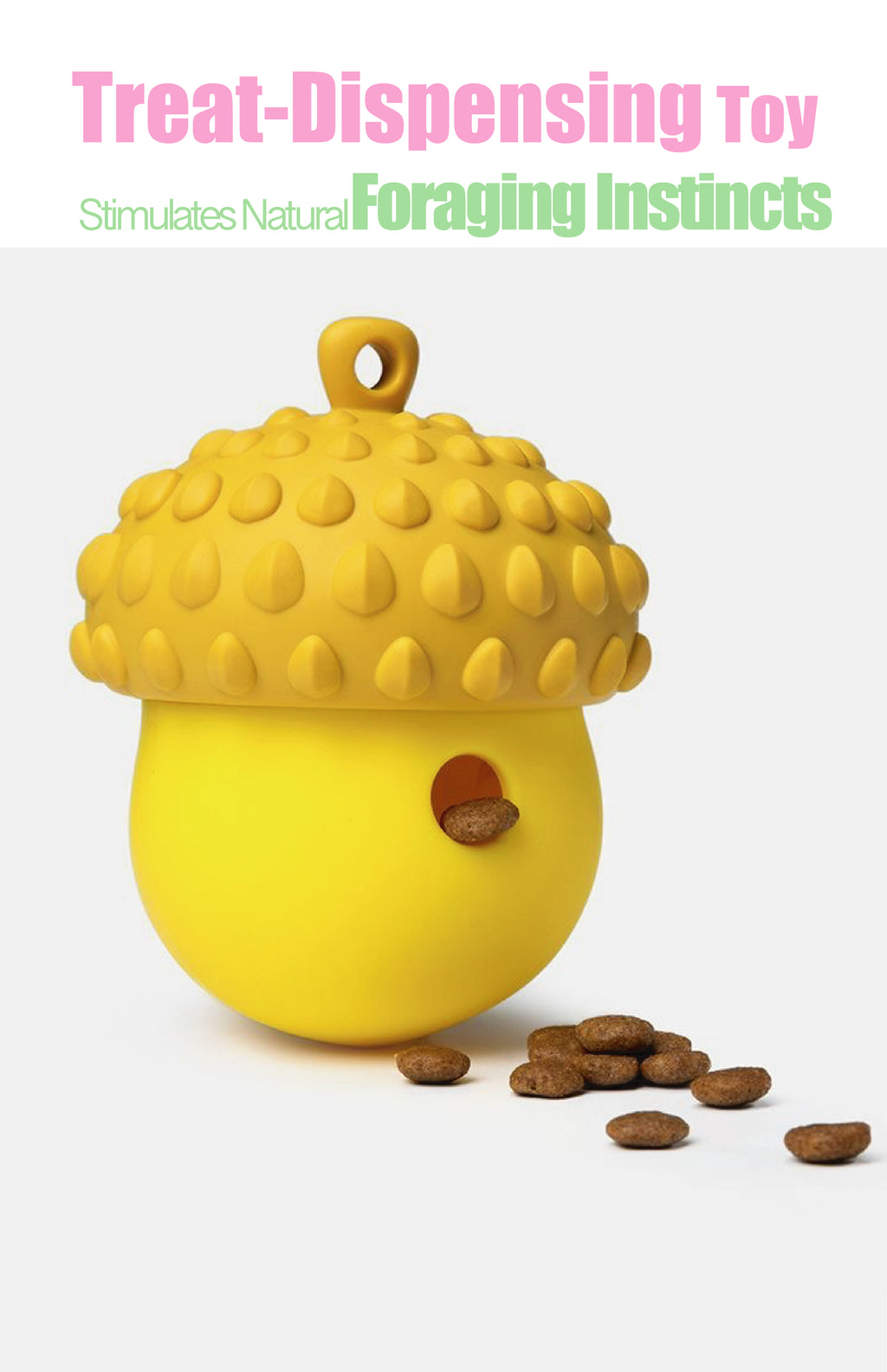 Interactive Treat-Dispensing Dog Toy – Detachable Wobble Design for Chewing, Dental Care & Solo Play