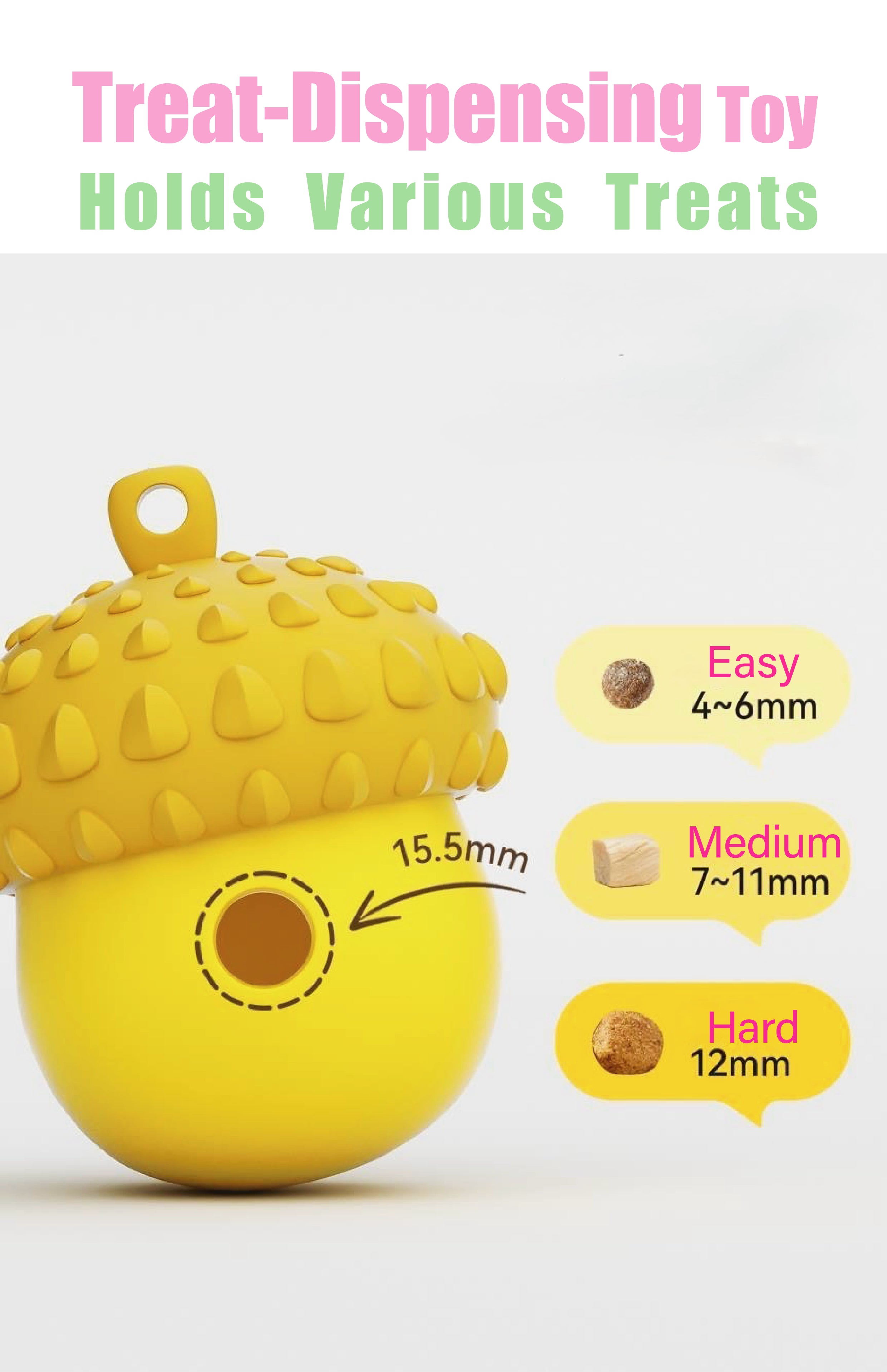 Interactive Treat-Dispensing Dog Toy – Detachable Wobble Design for Chewing, Dental Care & Solo Play