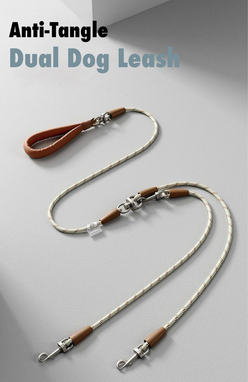 Premium Dual Dog Leash with 360° Tangle-Free Swivel – Heavy-Duty Split Lead for Walking Two Dogs with Control & Stability