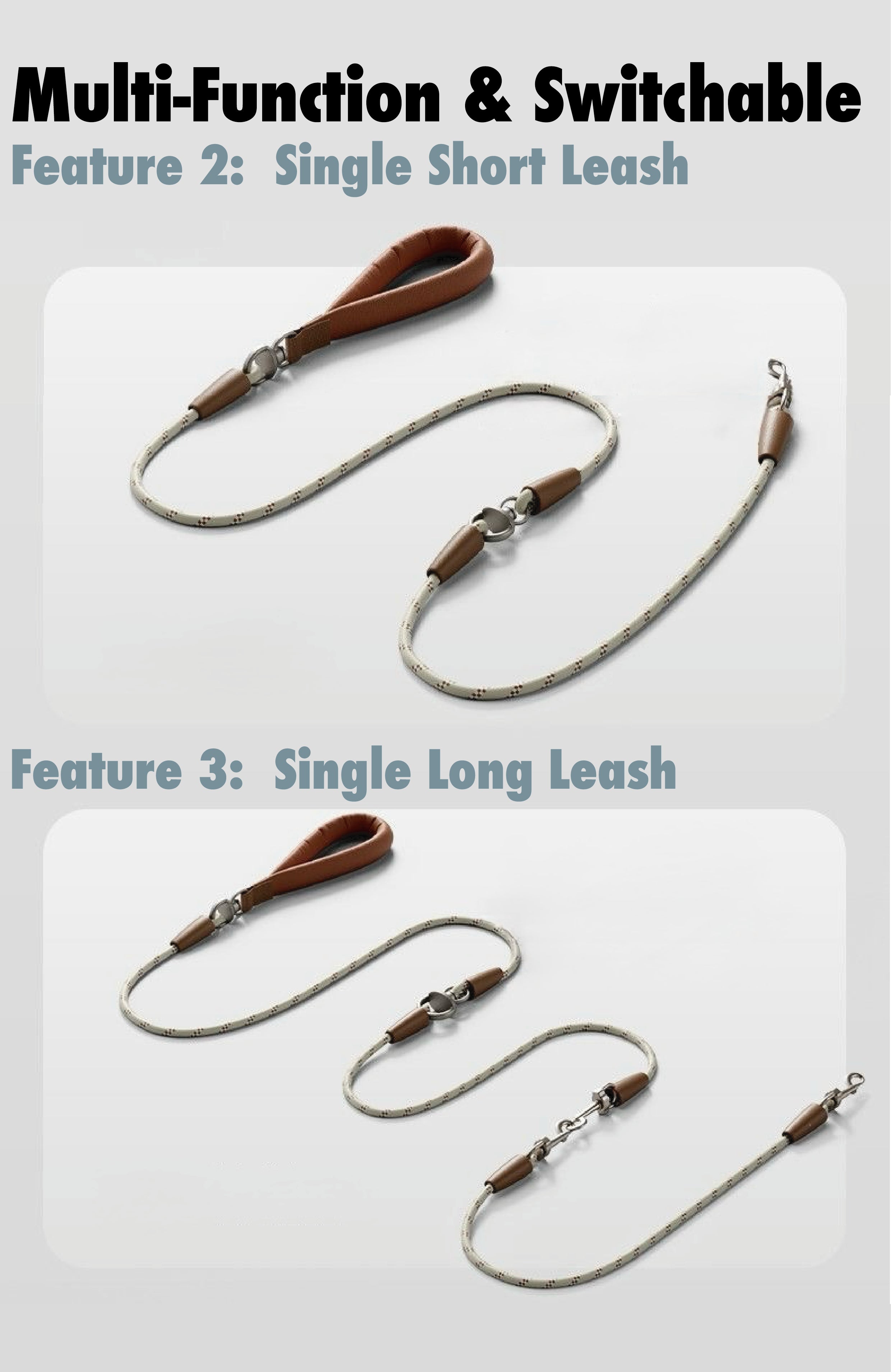 Premium Dual Dog Leash with 360° Tangle-Free Swivel – Heavy-Duty Split Lead for Walking Two Dogs with Control & Stability