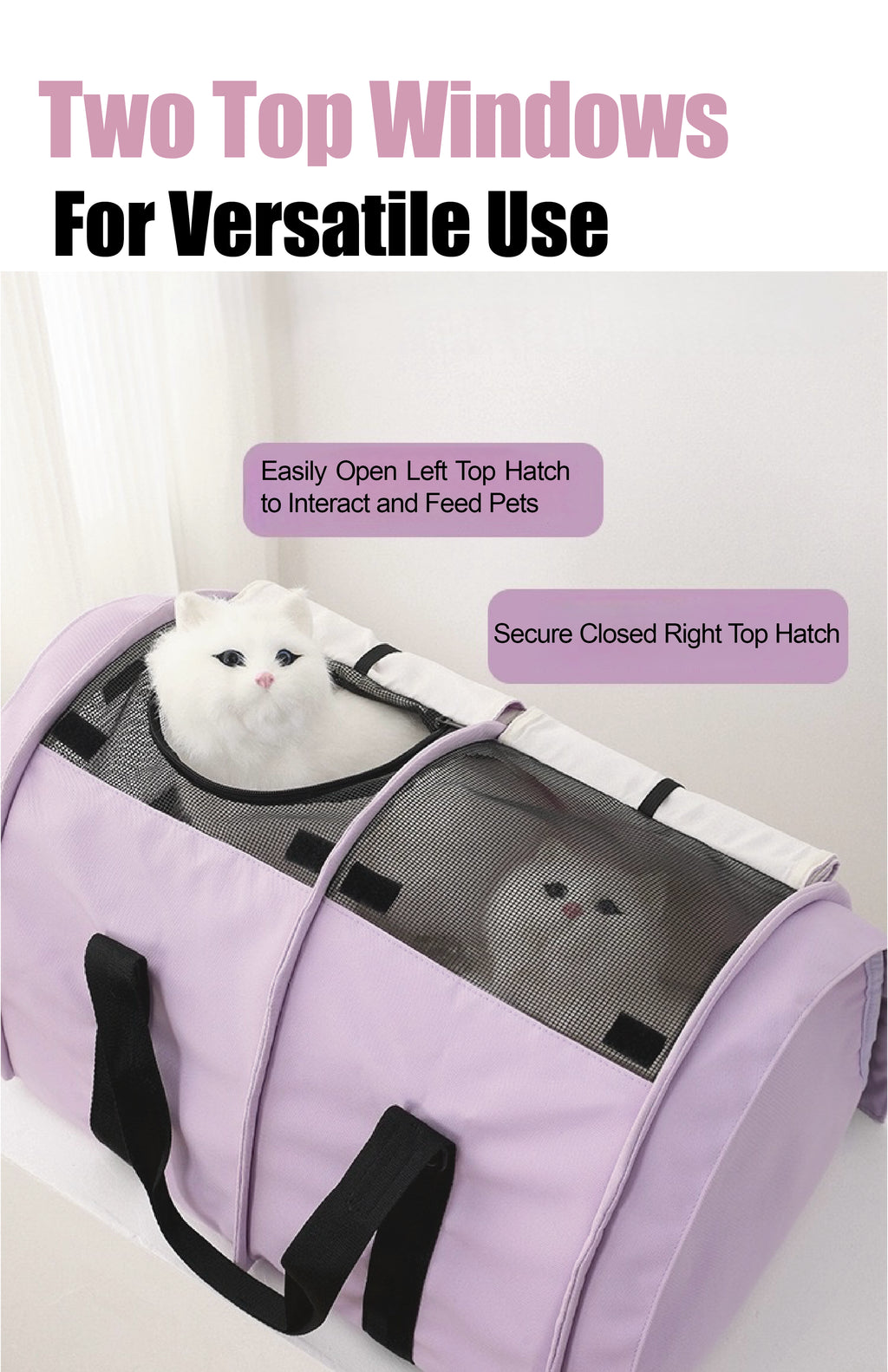 Large Capacity Pet Sling Bag – Heavy-Duty Travel Carrier for Cats and Small Dogs, Perfect for Picnic & Camping