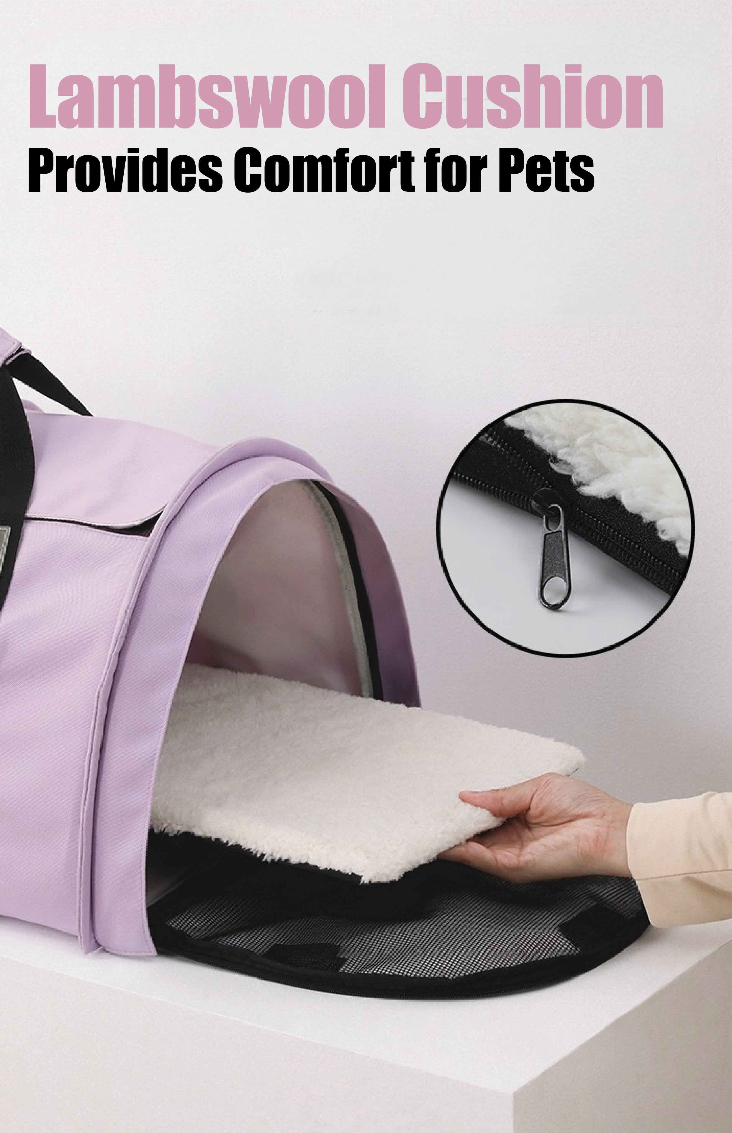 Large Capacity Pet Sling Bag – Heavy-Duty Travel Carrier for Cats and Small Dogs, Perfect for Picnic & Camping