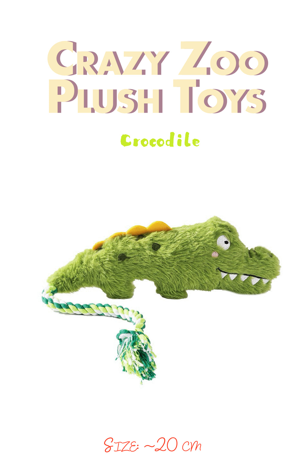 Durable Plush Squeaky Dog Toy – Interactive Tug Rope Toy for Dogs | Chew-Resistant Animal Design for Fun Play & Training